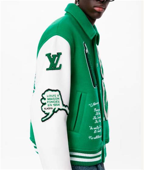 louis vuitton green jacket price|louis vuitton varsity jacket blue.